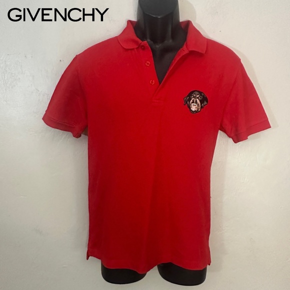 Givenchy Rottweiler Embroidered Polo Medium Gently worn 100% cotton - Picture 1 of 5